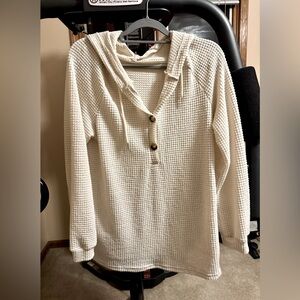 Cute, oversized waffle knit top.